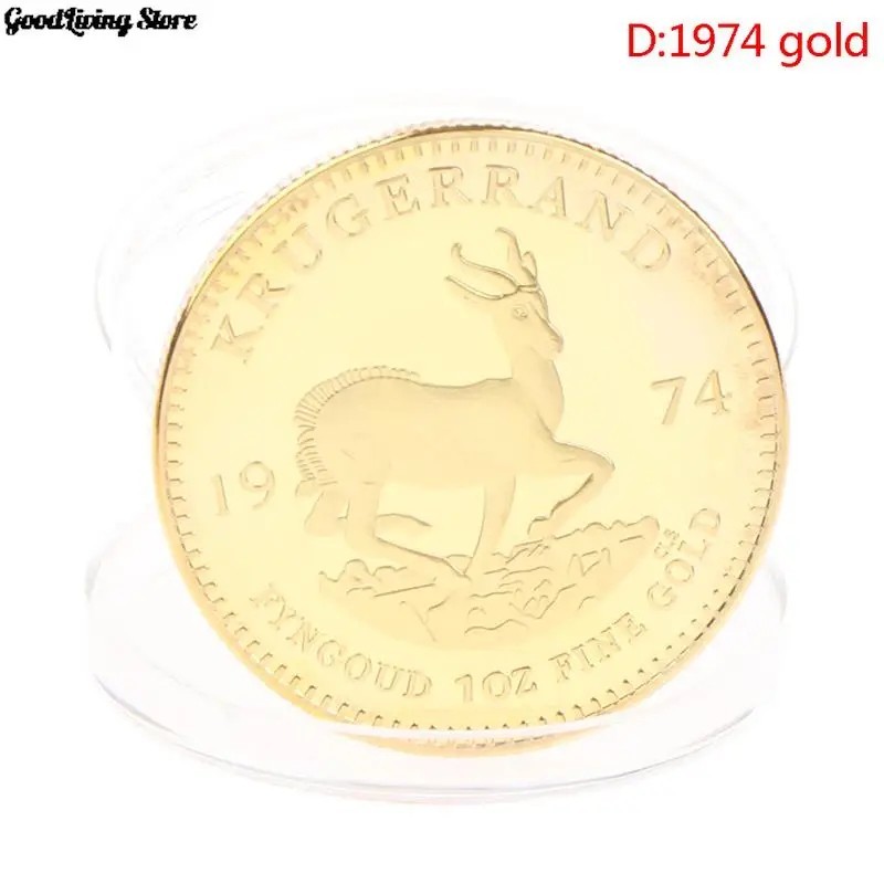 1PC 1974/1978/2021 South African Gold Krugerrand Coin 4cm Gold Coin Replica.