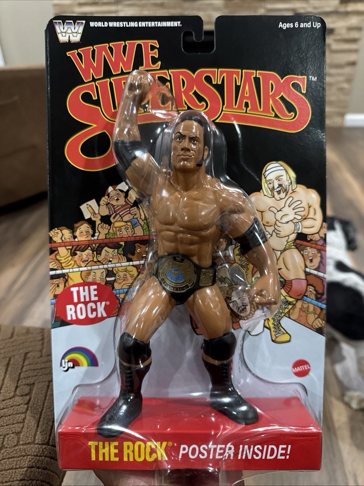 WWE Superstars LJN Series 3 THE ROCK Chase Black Card Mattel IN HAND NEW