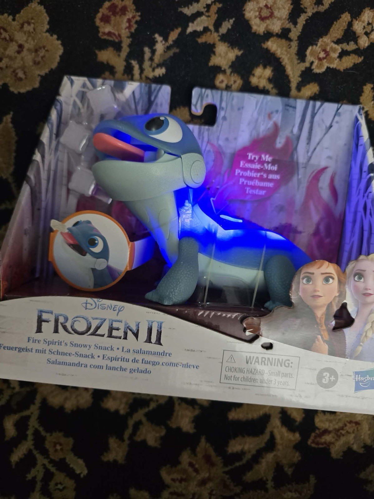 Disney Frozen 2 Fire Spirit&rsquo;s Snowy Snack Salamander Toy with Lights