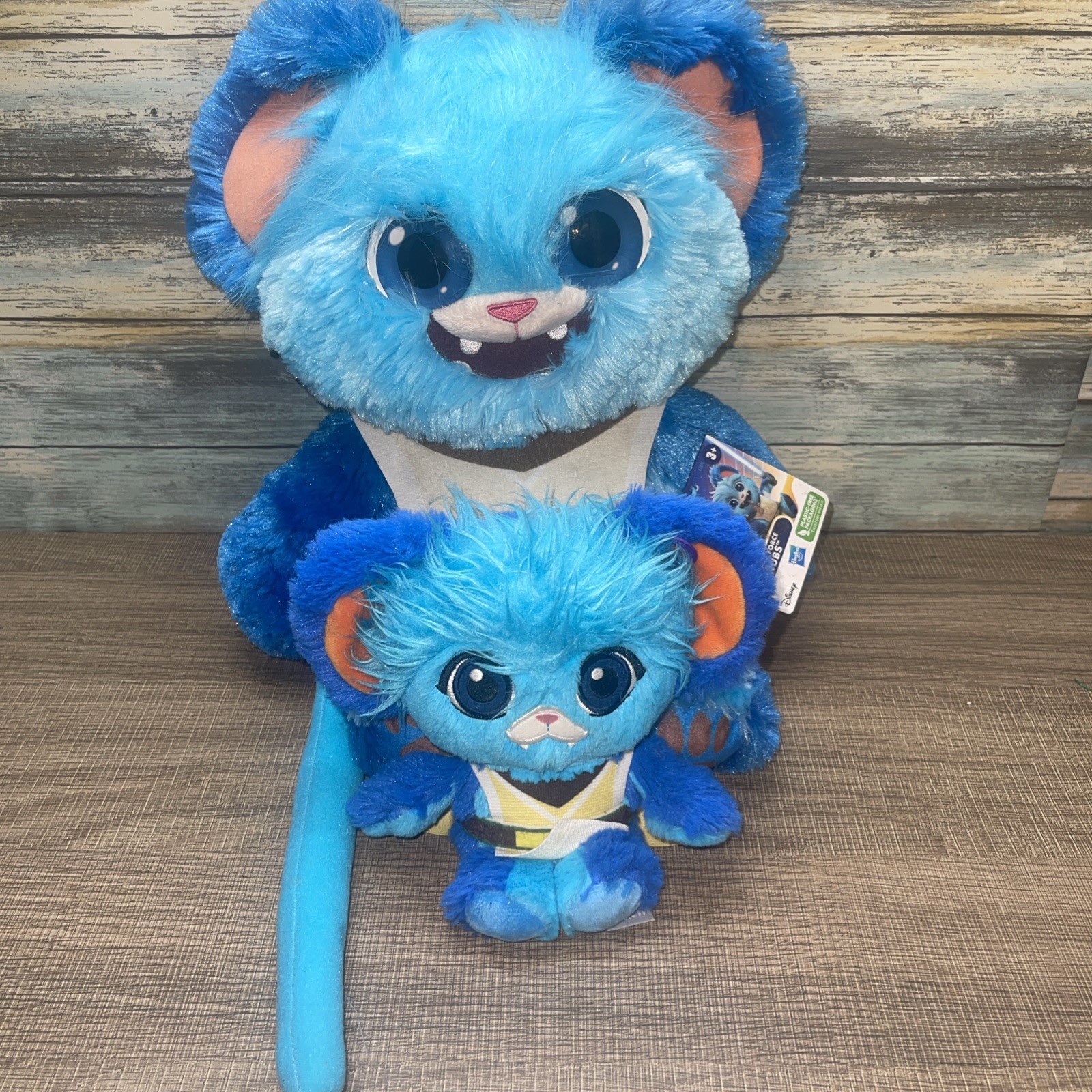 Lot Of 2 Star Wars Young Jedi Adventures Fuzzy Nubs Plush Soft Fur Lightsaber