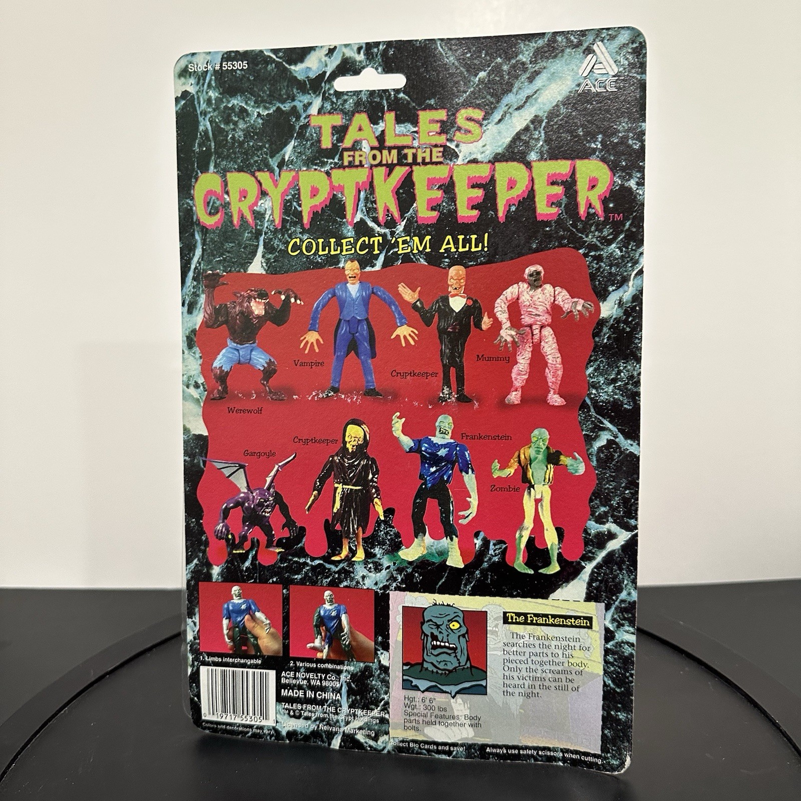 Tales from the Crypt Frankenstein Figure Ace Novelty 1993 MOC Cryptkeeper New