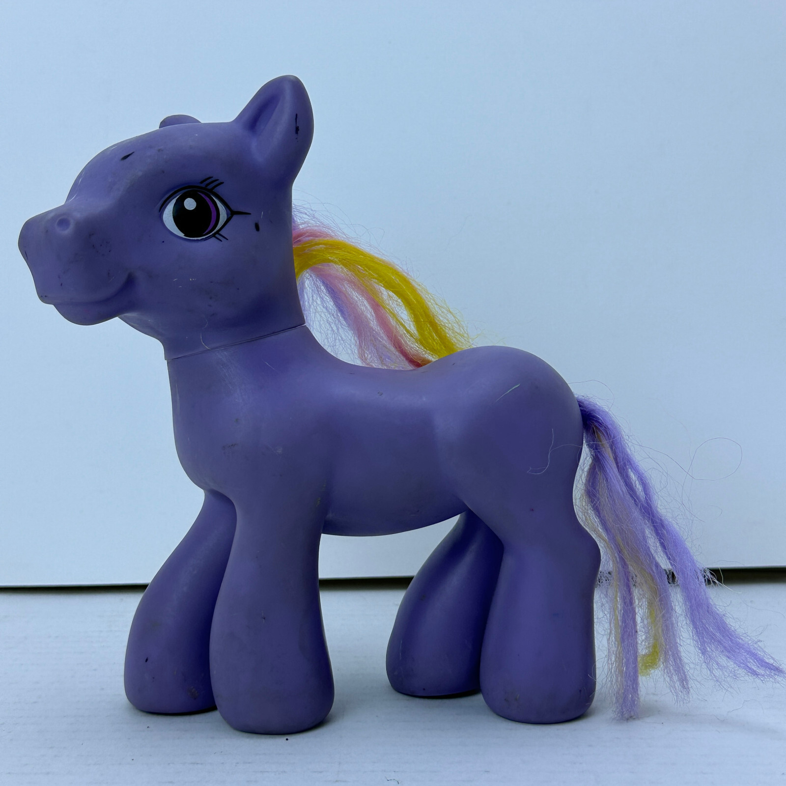 Vintage My Little Pony MLP Toy Figure Purple Pink Yellow Hair As Is