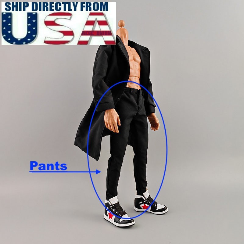 1/6 Casual Slim Pants For 12&Prime; Hot Toys Worldbox Narrow Shoulder Male Figure USA