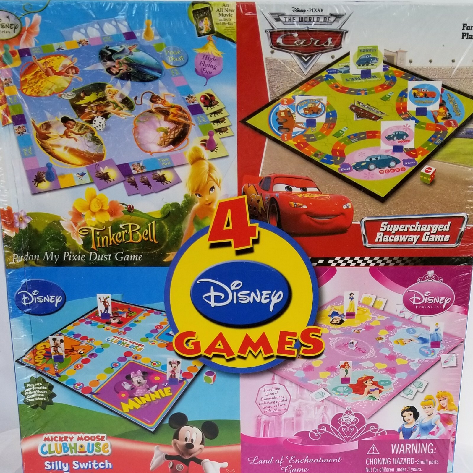 4 Disney Games Disney Princess Cars Snow White Cinderella Mickey Mouse Clubhouse
