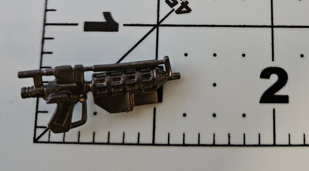 Weapon Accessory 1 Inch Long Gun For 3.75 Inch Action Figure Grey
