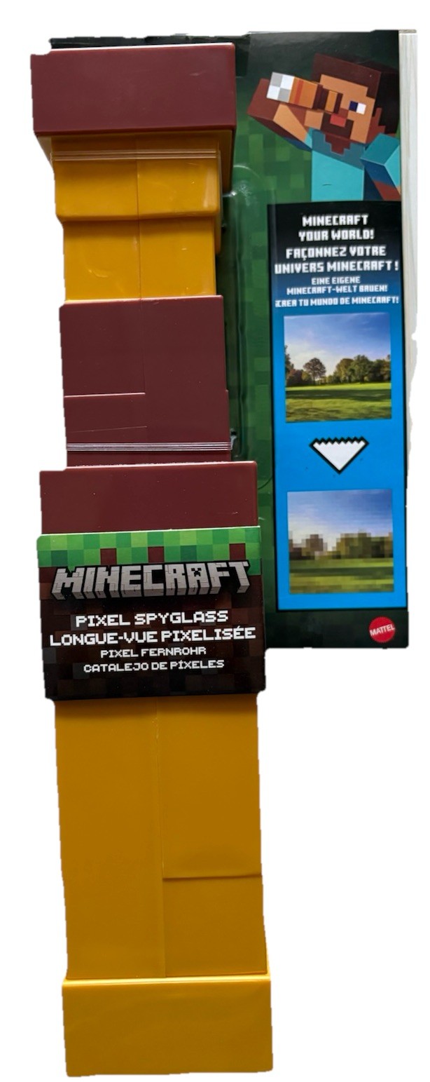 Minecraft Pixel Spyglass Accessory Toy with Pixelating View Lens 2025 NEW 6+