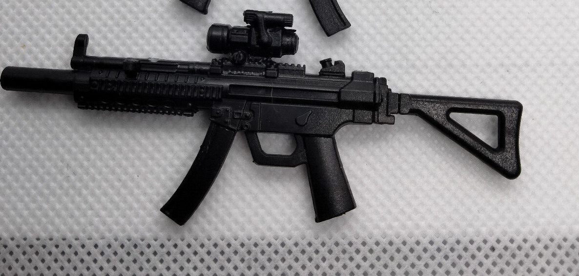 MP5 Submachine Gun 1:12 Scale Rifle Weapon Action Figure Accessory Force