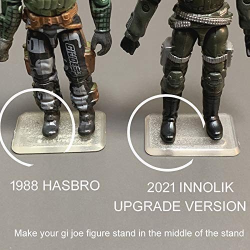 50 Pcs Clear Plastic Action Figure Stands for 3.75&Prime; Toys – Display Base Upgrade
