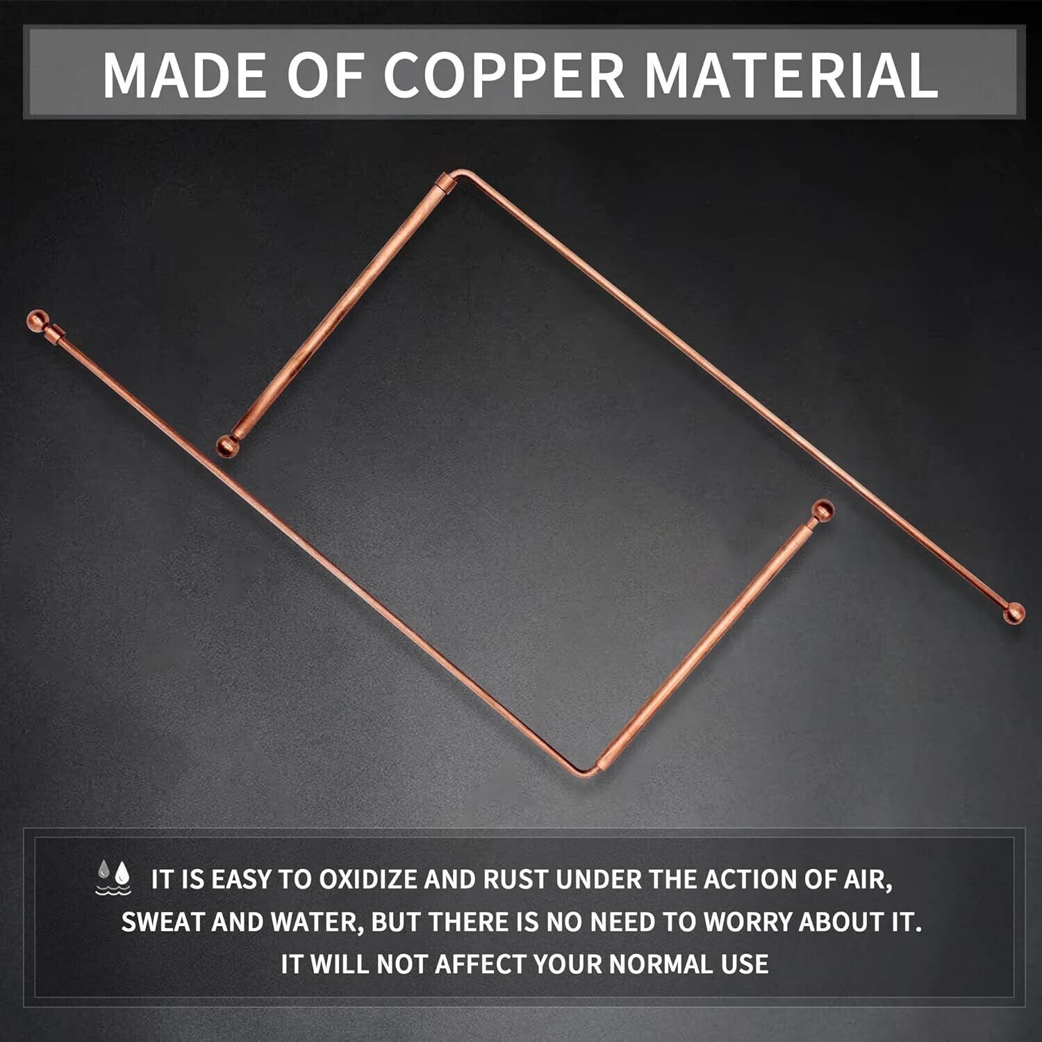 2x 99.9% Copper Dowsing rods Pure Copper Divining Rods Ghost Hunting HOT