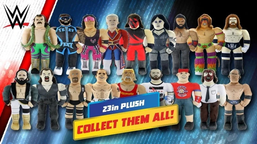 WWE WWF 5X CANADA EXCLUSIVE 23&Prime; PLUSH JOHN CENA-UNDERTAKER-RHODES-KANE & MANKIND