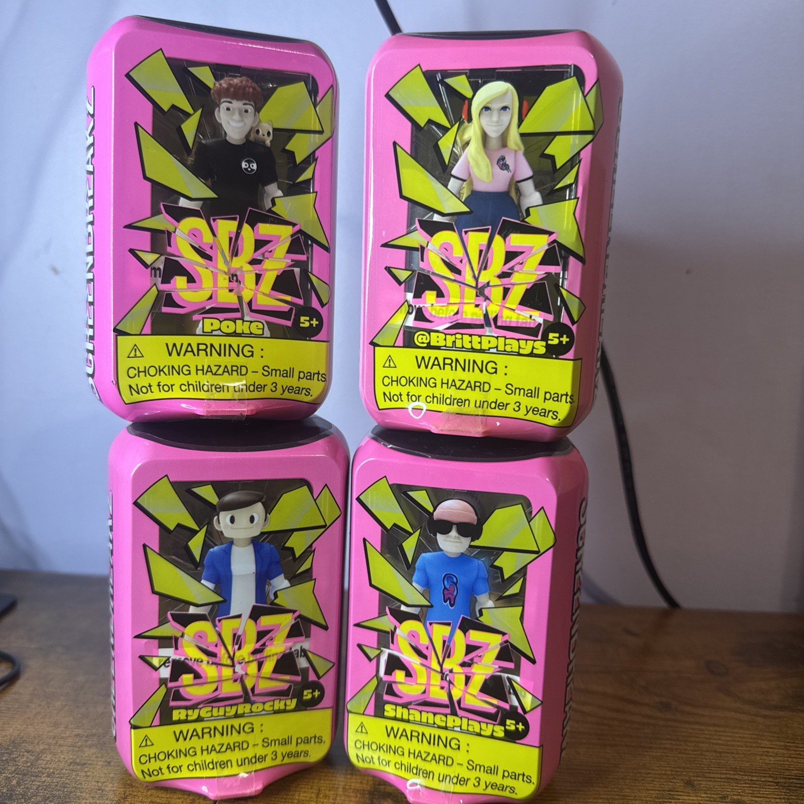 ScreenBreakZ 4.5&Prime; Collectible Figure SEALED Poke, RyGuyRocky, SharePlay’s, Britt