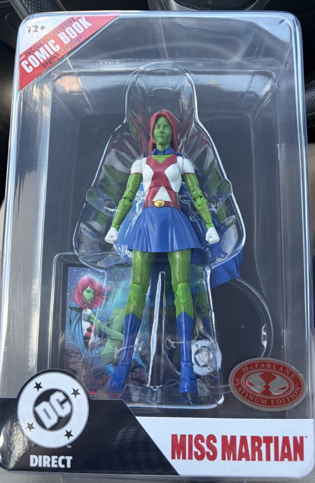 NEW DC MCFARLANE PAGE PUNCHERS MISS MARTIAN FIGURE IN HAND TEEN TITANS Platinum