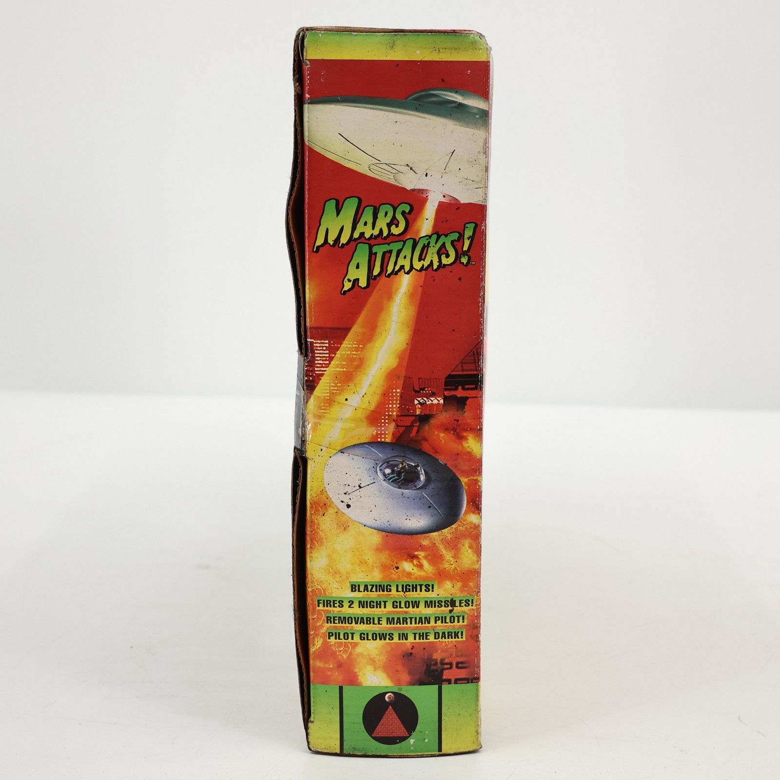 Vintage 1996 Trendmasters Mars Attacks Martian Flying Saucer with Box & Mission