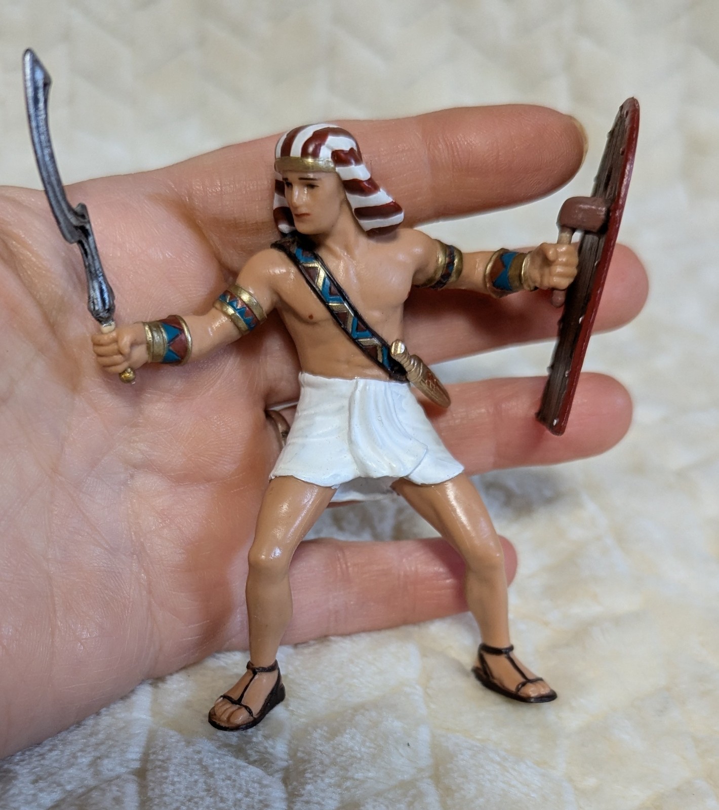 Papo Midieval Knights Caveman Gladiator Action Figure Set Hard Rubber