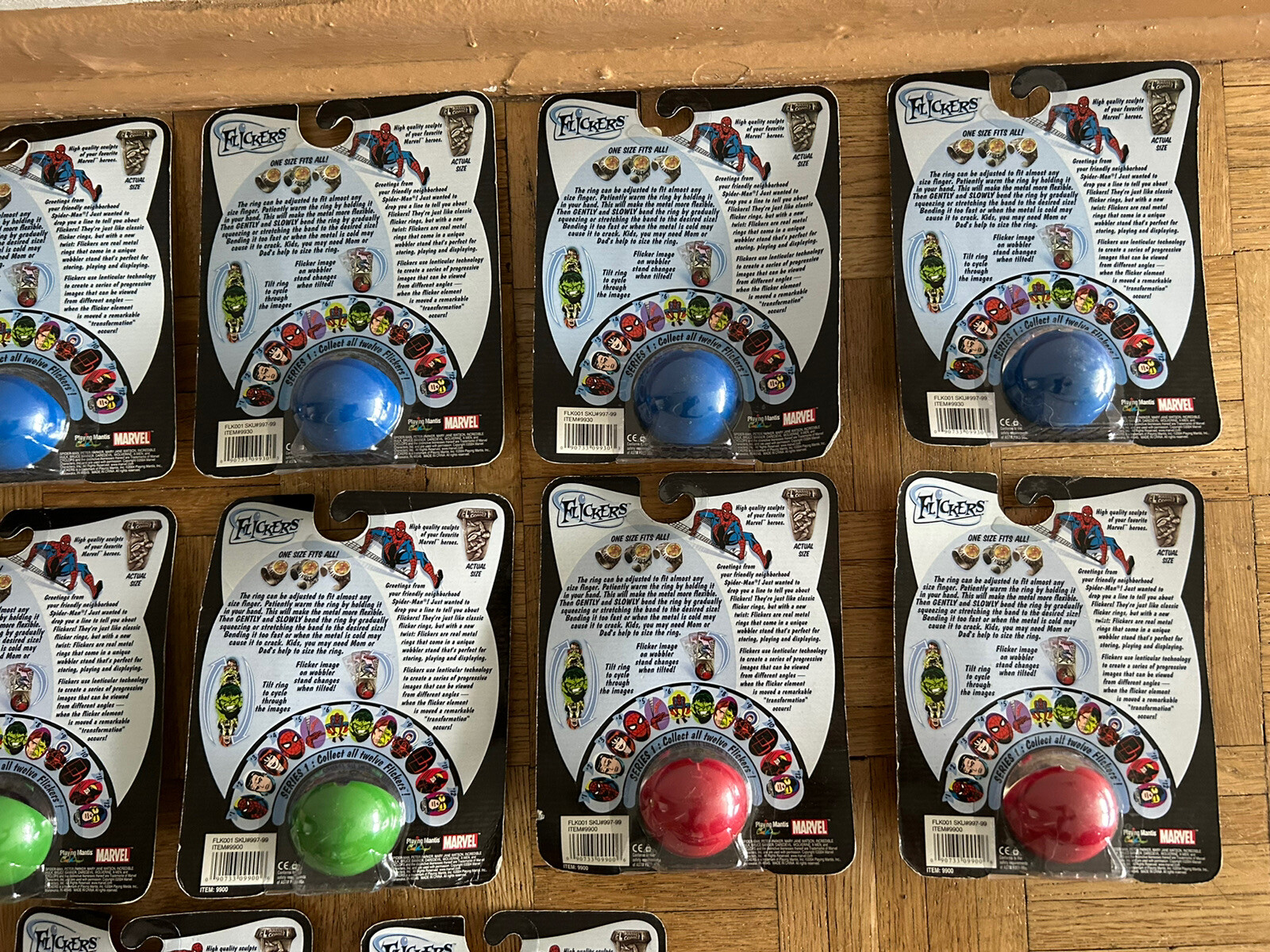 Marvel Flickers Collectible Metal Ring Playing Mantis*Entire 12 Lot Series One*