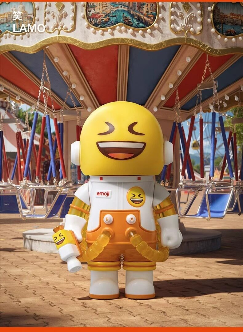 POP MART MEGA100% Space Molly Emoji Series Confirmed Blind Box Figure Art Toys