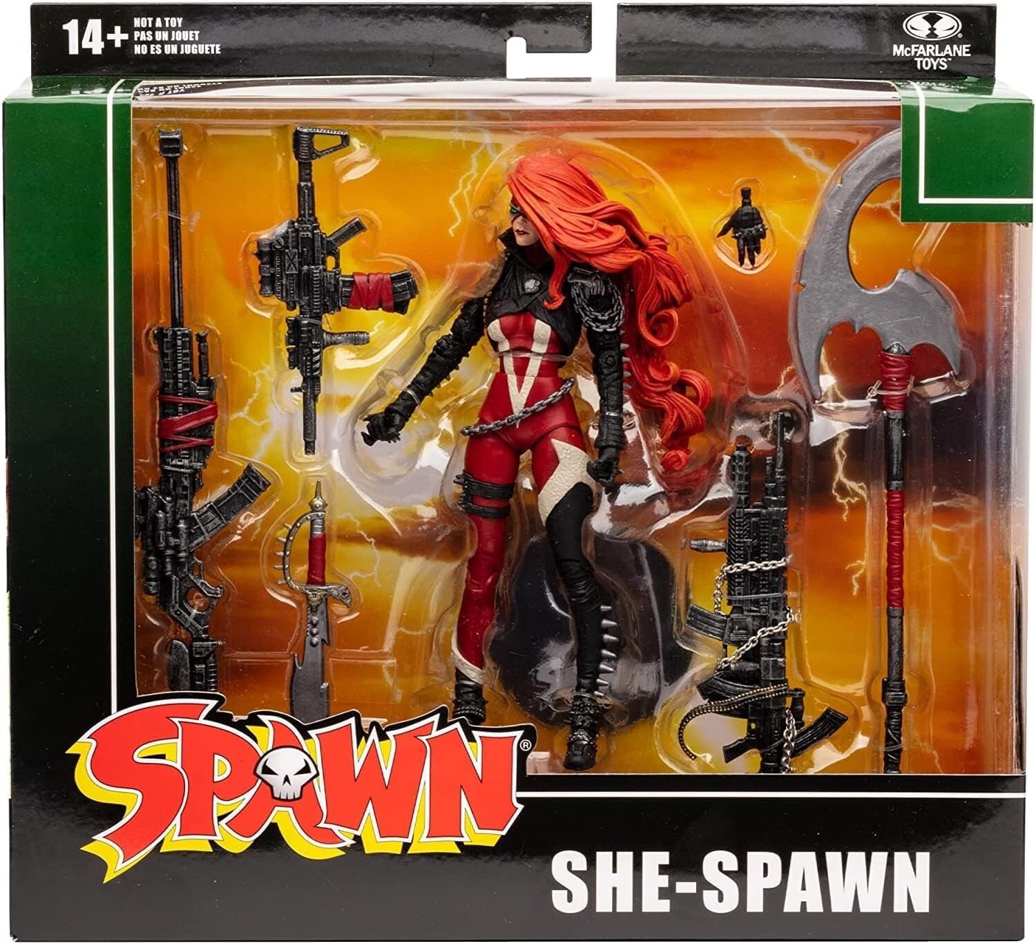 McFarlane Toys Spawn She Spawn 7&Prime; Action Figure Deluxe Box Set with Eight Access