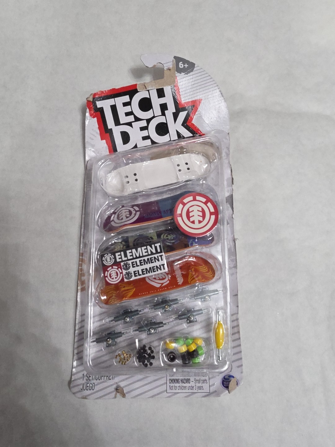 TECH DECK Fingerboard 4-Pack Element Skateboards w Entire Kit, Wheels, Tools +