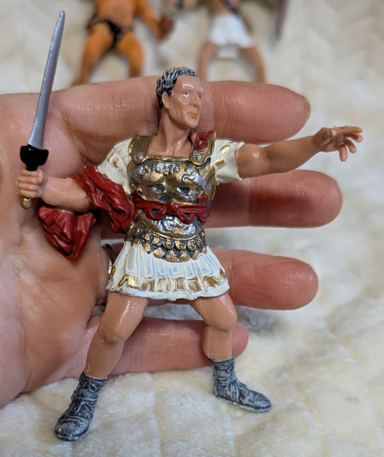 Papo Midieval Knights Caveman Gladiator Action Figure Set Hard Rubber