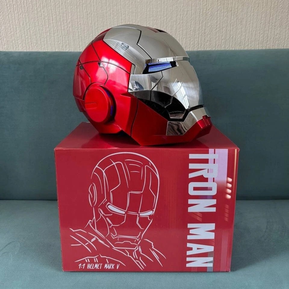 US Iron Man Full Black MK5 Helmet Autoking Wearable Voice-control Transform Mask