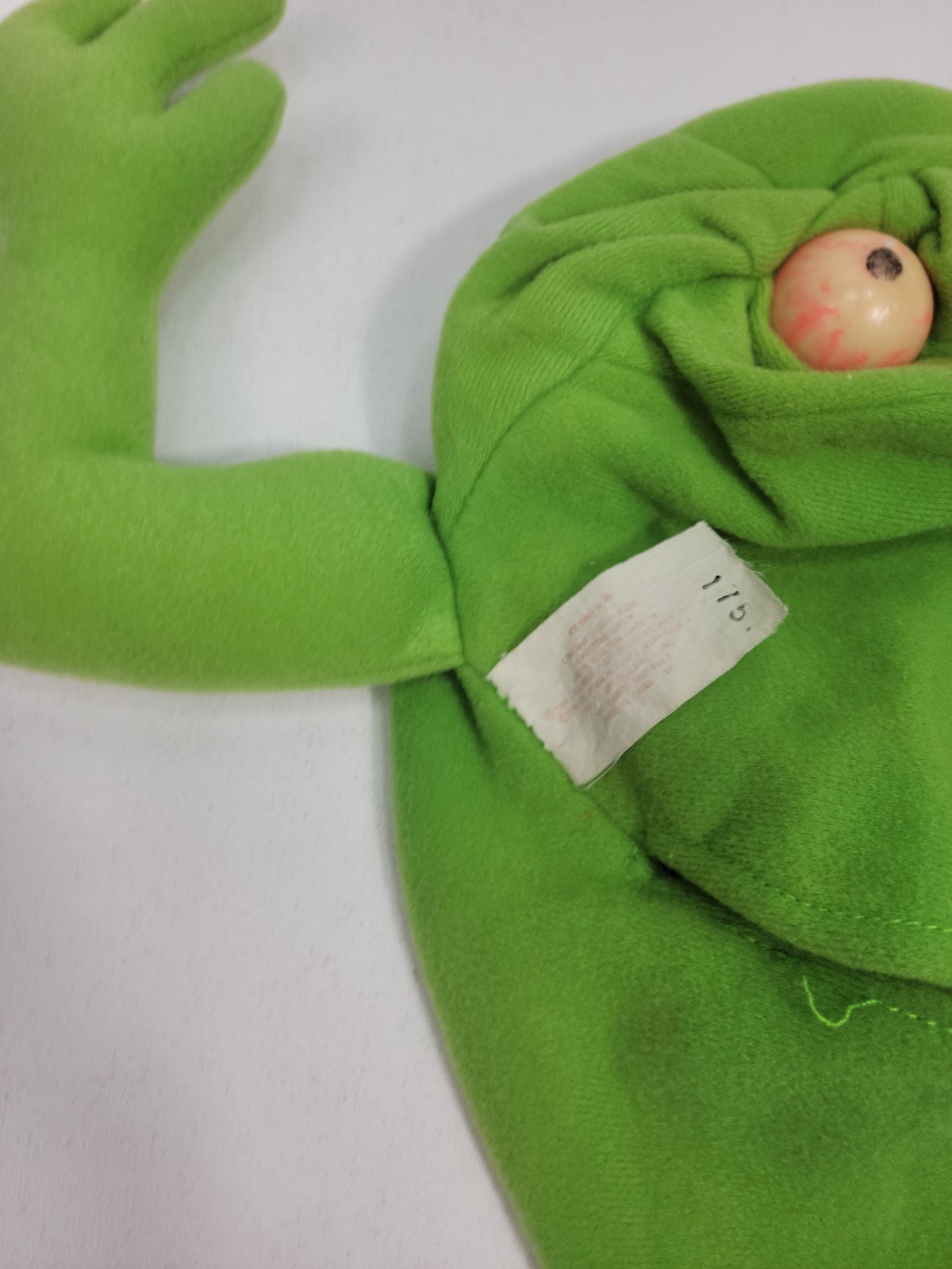 1986 VINTAGE KENNER GHOSTBUSTERS SLIMER GREEN GHOST PLUSH HAND PUPPET TOY