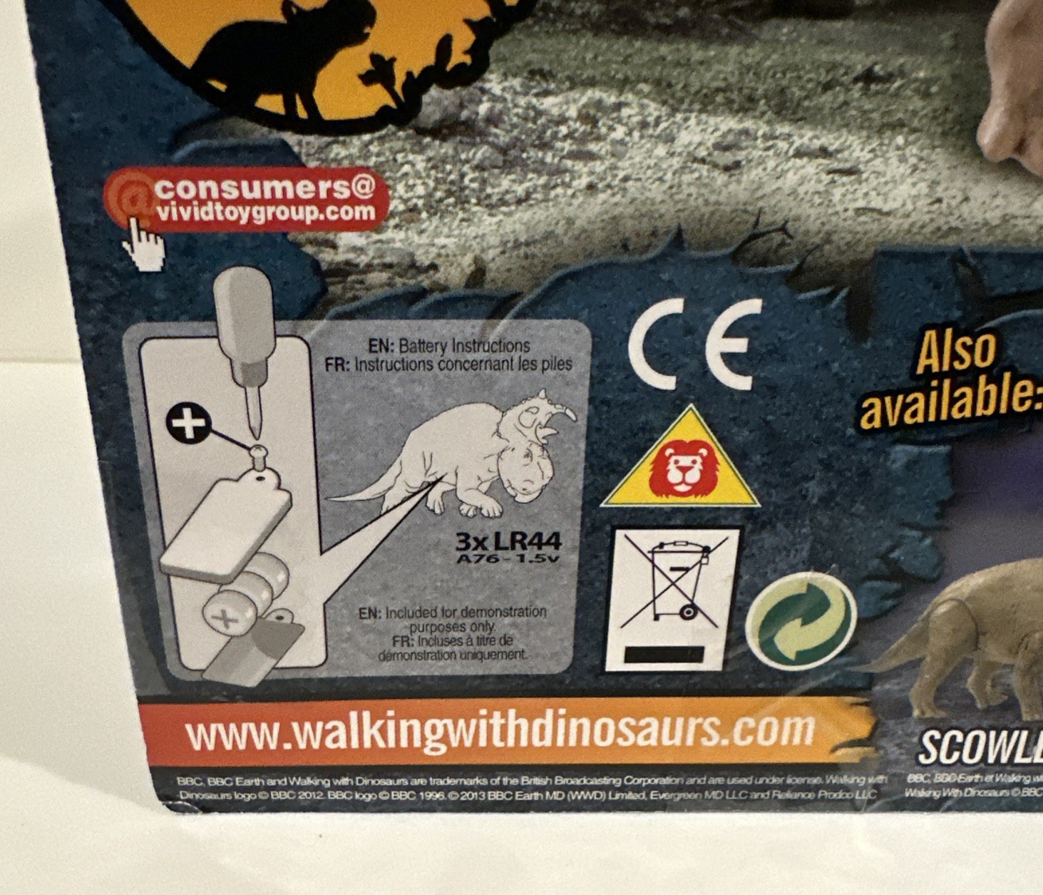 PATCHI – Pachyrhinosaurus Walking with Dinosaurs Toy Needs new batteries