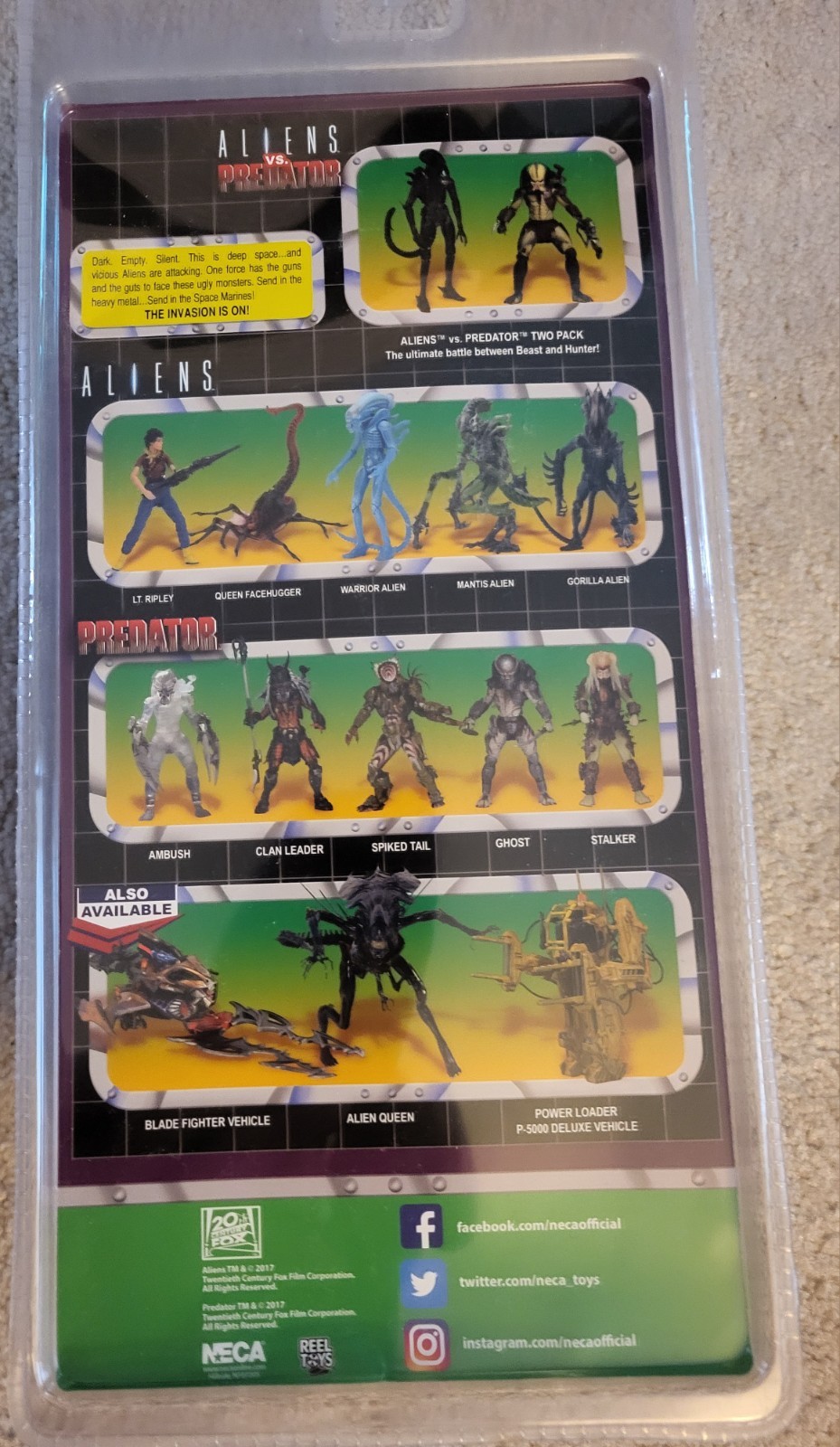 NECA Aliens Blue Warrior Alien Xenomorph Action Figure New Sealed