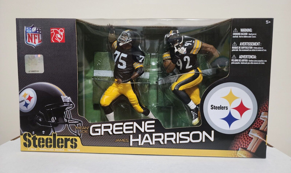 NFL Sports Picks Football Mean Joe Greene & James Harrison Action Figure 2-Pack