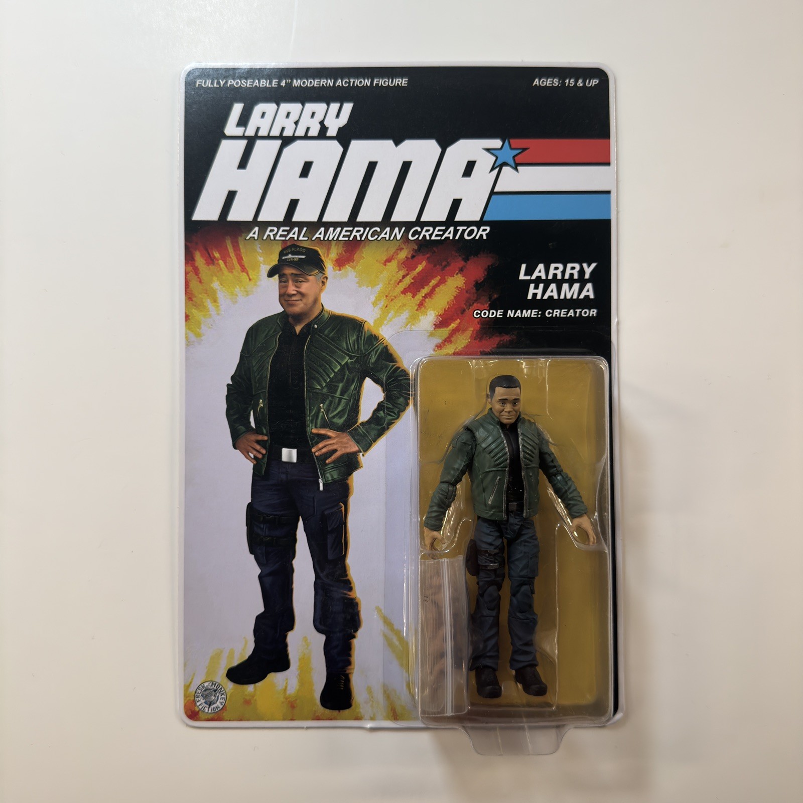 Larry Hama 4 Inch Action Figure | Fresh Monkey Fiction | G.I. Joe Creator NEW