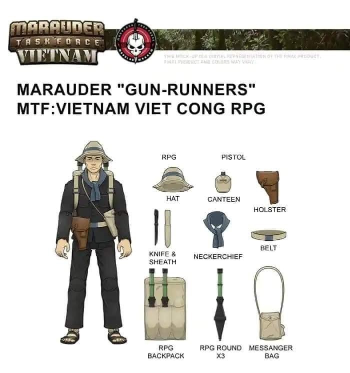 2025 Marauder Task Force Kickstarter 1/18 Viet Nam Viet Cong VC RPG Soldier New
