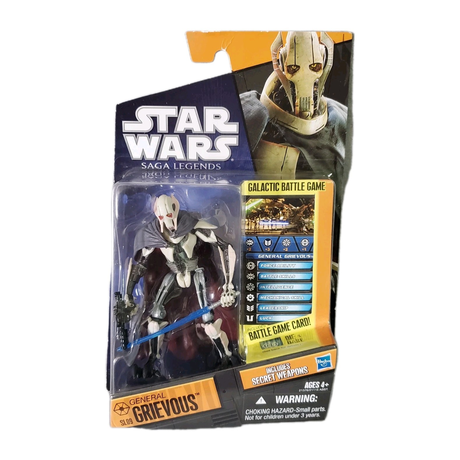 Star Wars Saga Legends General Grievous Figure Secret Weapons & Battle Card 2010
