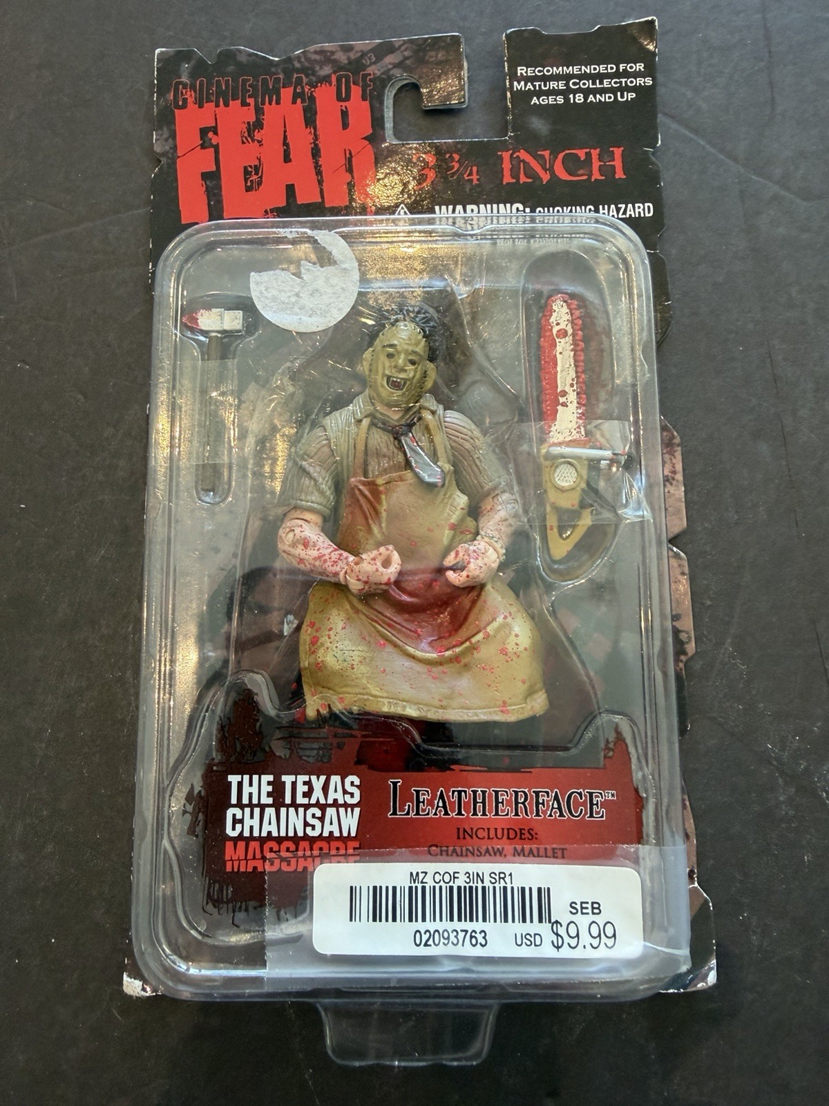 Leatherface Mezco Texas Chainsaw Massacre Cinema of Fear 3 3/4 inch