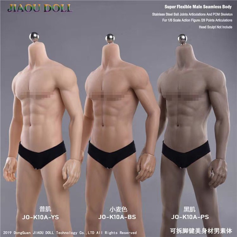JIAOU DOLL 1:6 JO-K10A Bodybuilding Male Action Figure 12&Prime; Silicone Soldier Body