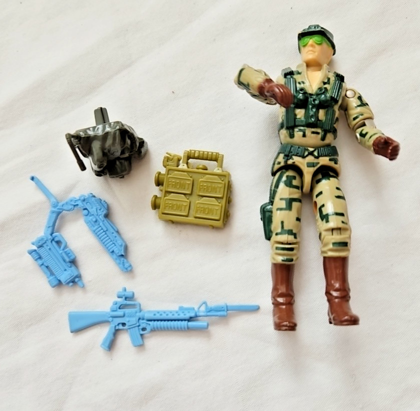 Gi Joe Recoil Long Range Recon v1 Complete Figure W/ Accessories! ~ 1989