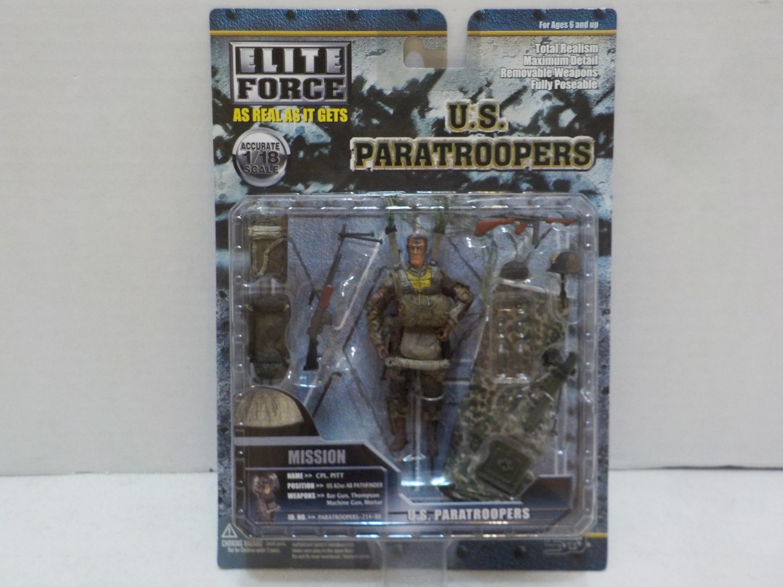 A515 BBI Blue BoxToys Elite Force US Airborne Paratrooper CPL Pitt Figure