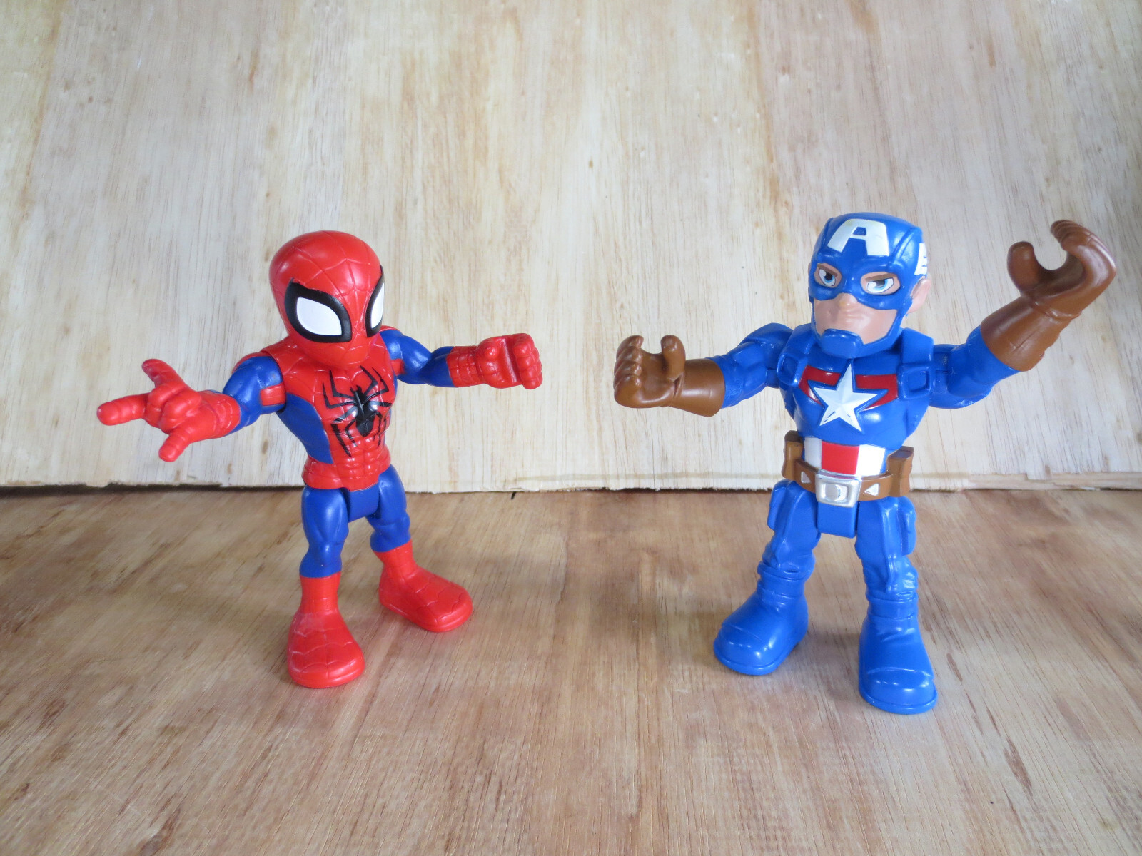 Lot of Spiderman Captain America Playskool Marvel Super Hero Adventures 5&Prime; 2018