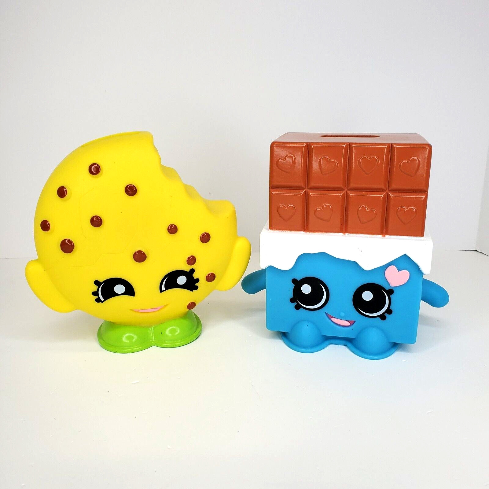Shopkins Piggy Banks Candy Bar & Cookie Removable Stopper Lot of 2