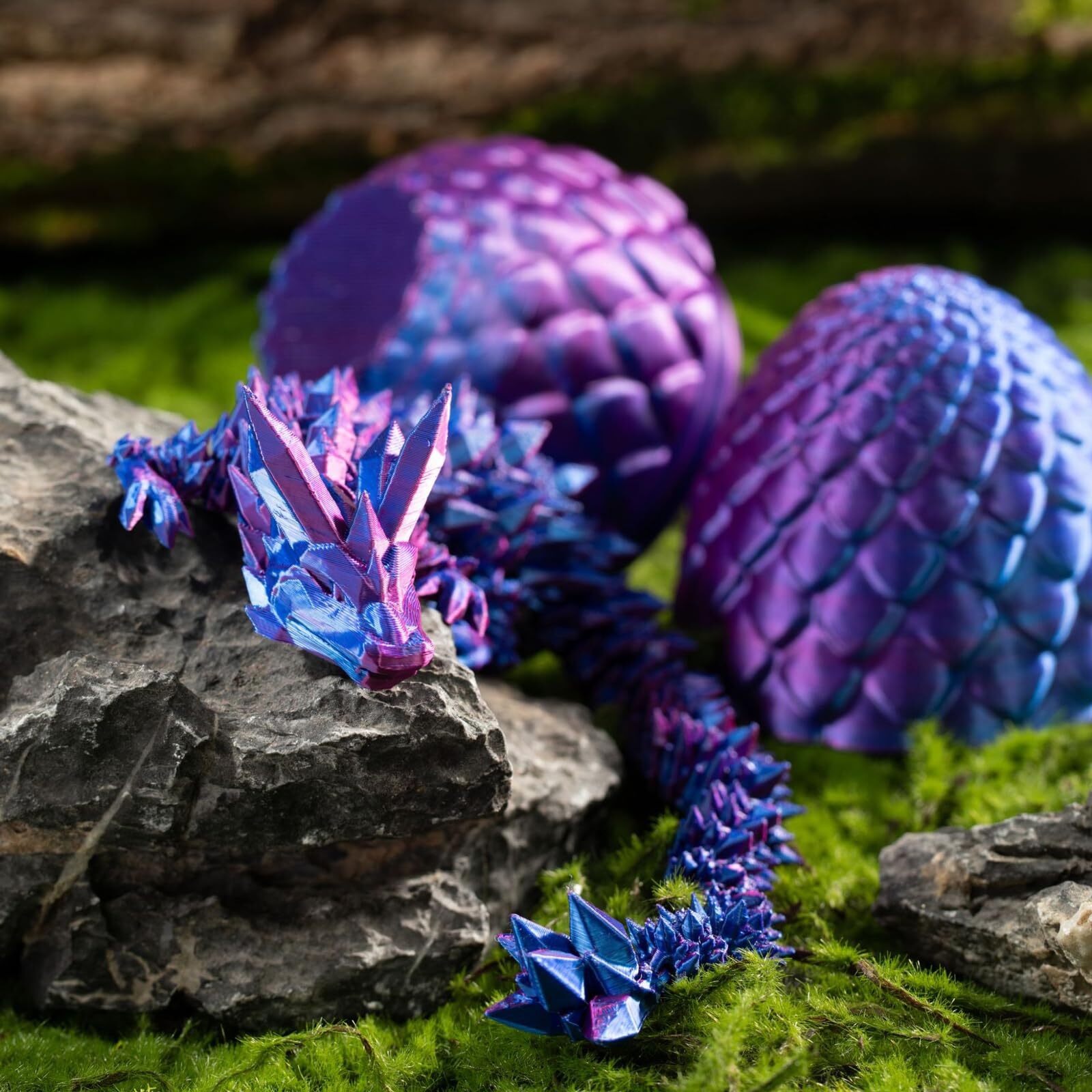 3D Printed Dragon in Egg Full Articulated Dragon Home Office Decor Fidget Toys