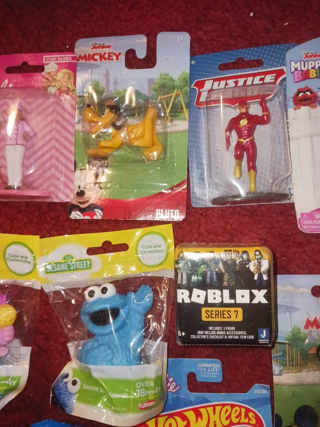 Assorted Kid Toy Lot Sesame St. Muppet Babies Mickey Hot Wheels Toy Story Forky