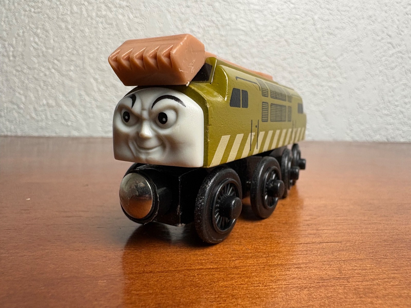 Thomas the Train Wooden Railway Diesel 10 with sliding claw And Evil Grin