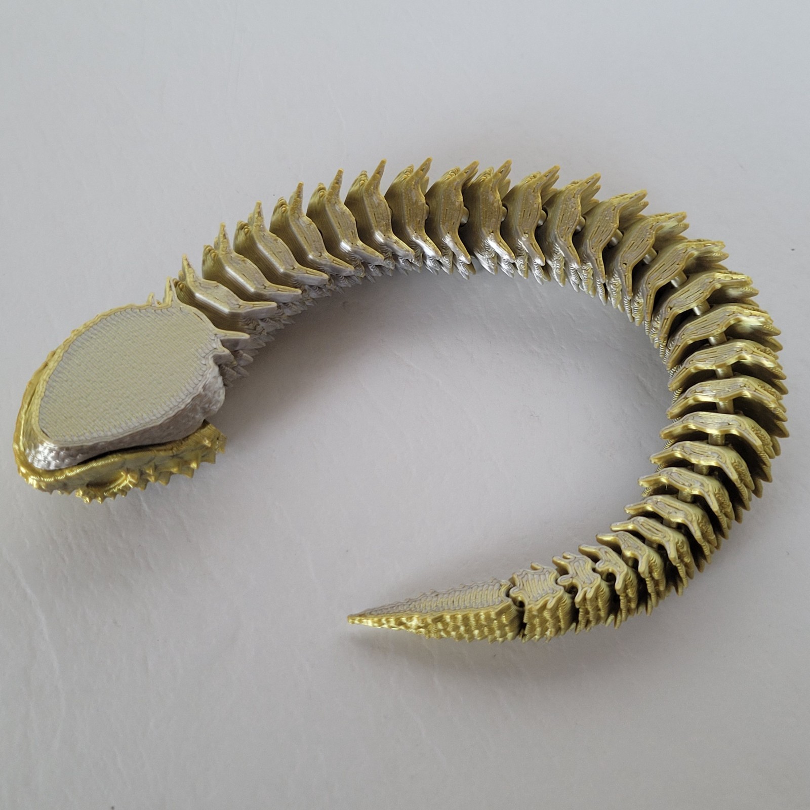 3D Printed Viper Snake Articulated Snake Flexible Fidget Toy Mini 10 Inches