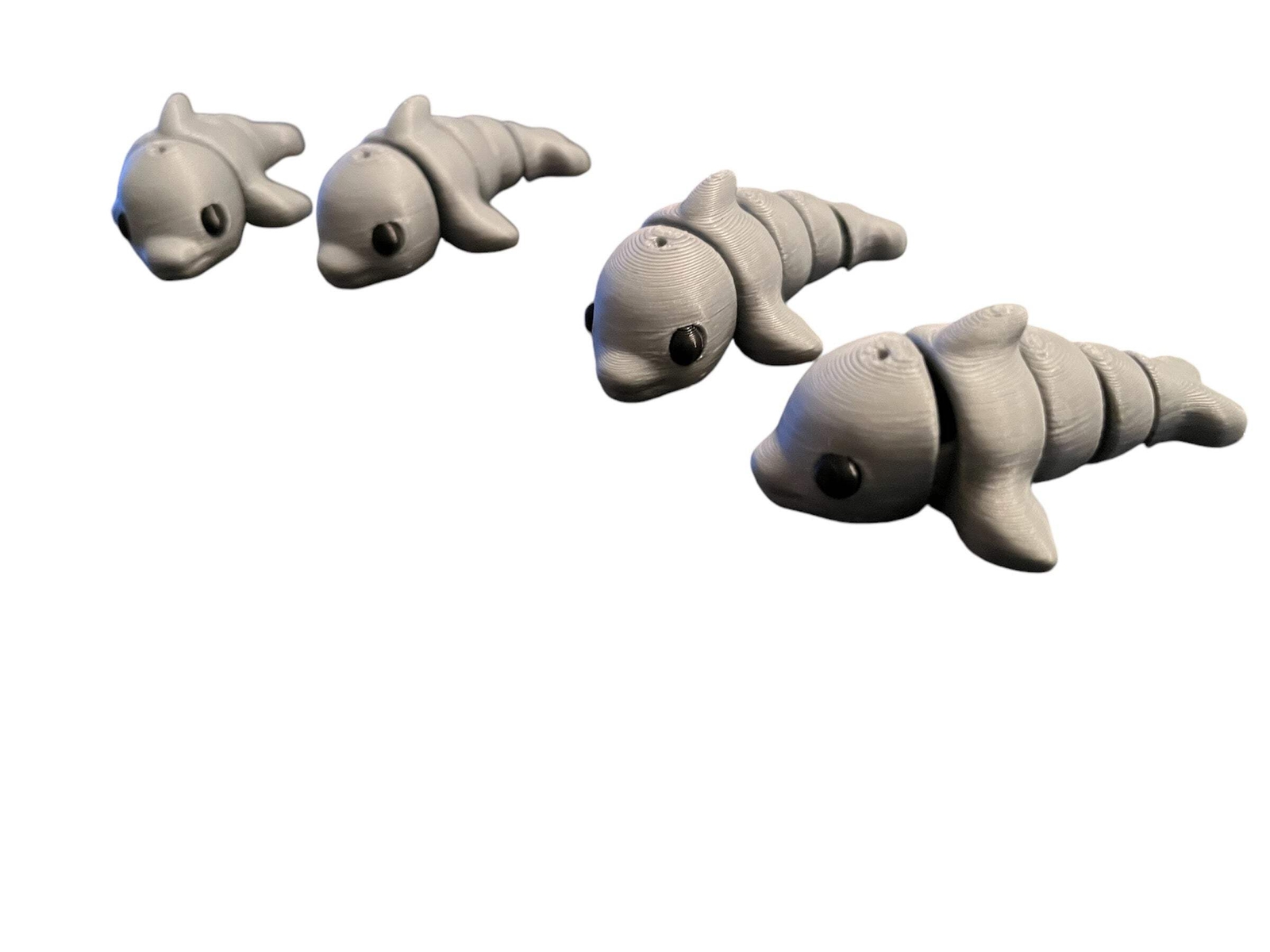 100 Flexi Articulated Dolphins – Tiny 3D Printed Fidget Toy – Great Gift – Team