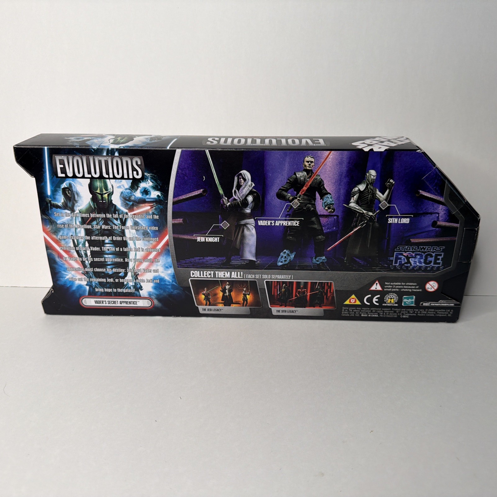 Star Wars Evolutions Vader&rsquo;s Secret Apprentice Action Figure 3Pk 2008 Hasbro