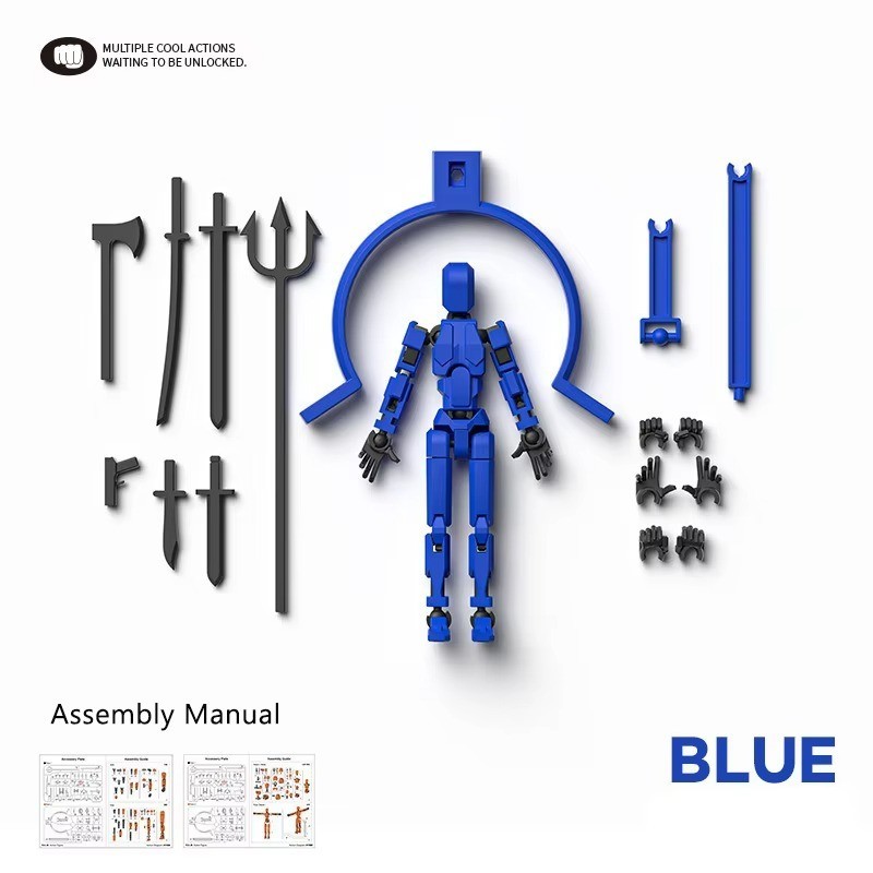 Dummy 16 Action Figure Multi-Jointed Movable Mannequin Robot 3D Printed