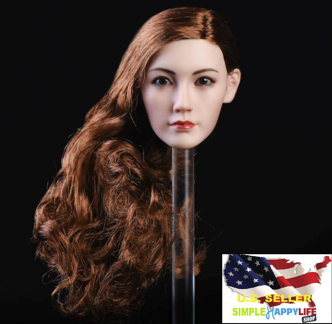 NEW 1/6 female head brown hair for 12&Prime; figure hot toys Phicen verycool ❶USA❶
