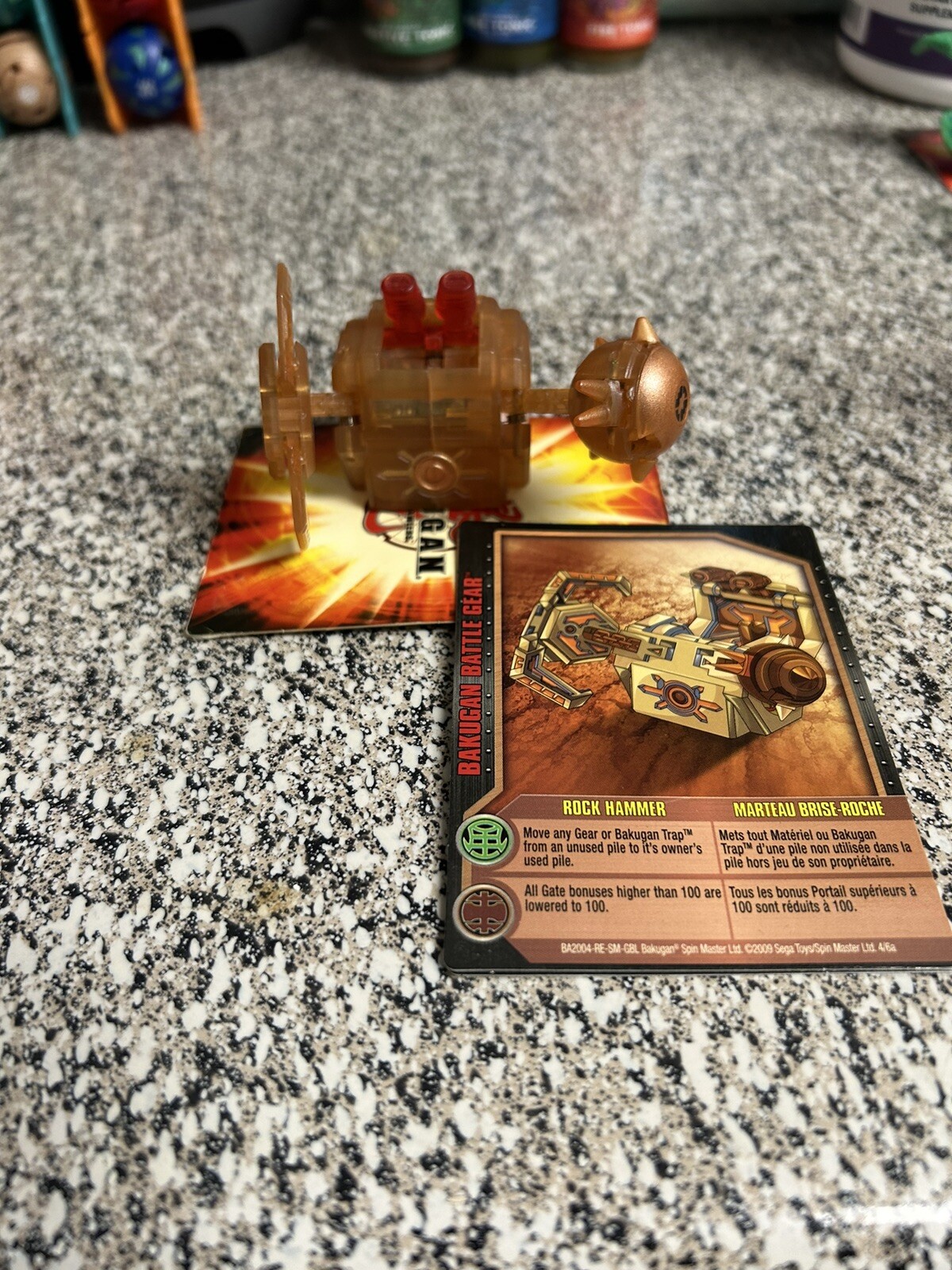 Bakugan Deluxe Battle Gear Translucent Rock Hammer Spin Master Sega 2010