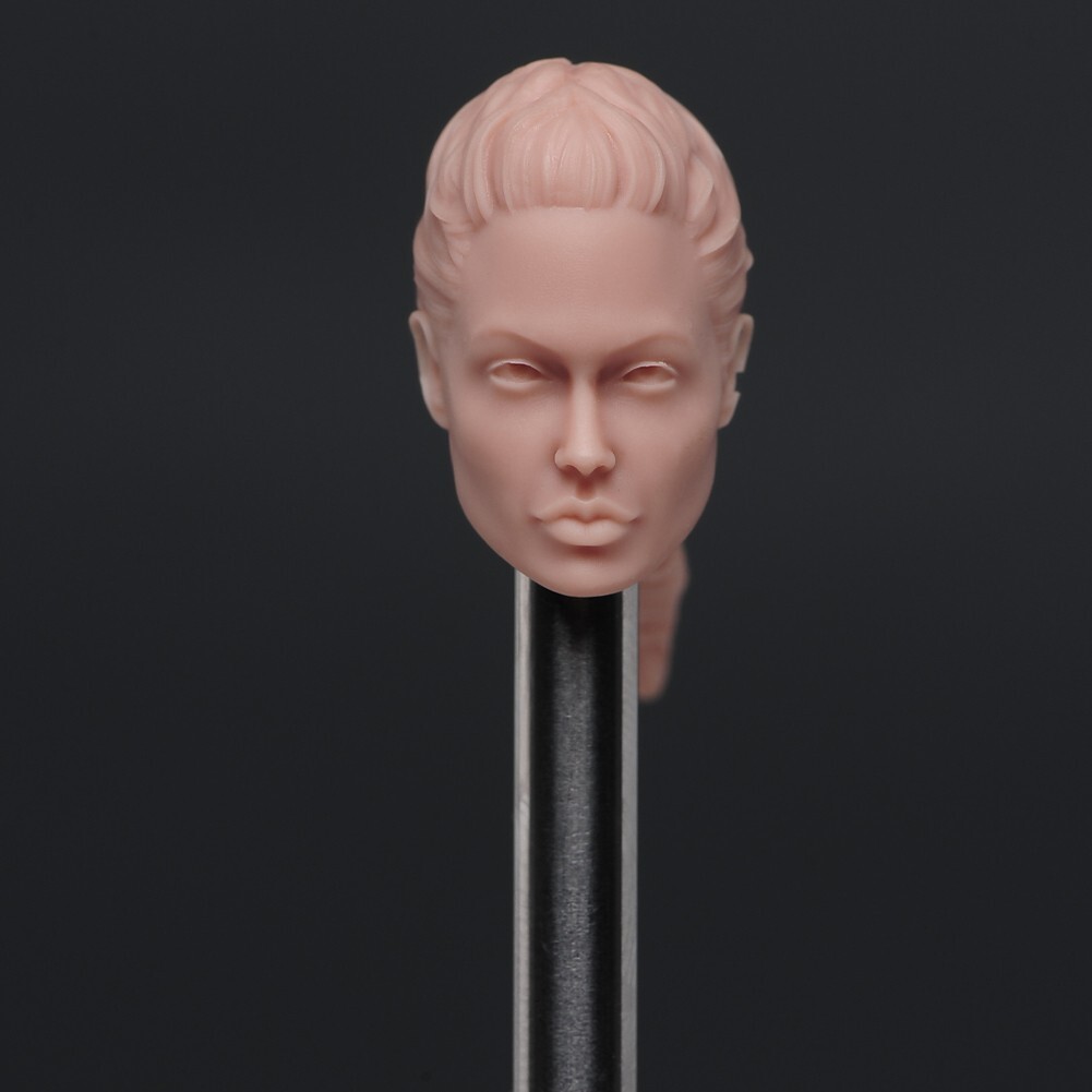 1:12 Angelina Jolie Girl Head Sculpt For 6&Prime; Female Legend Figure Body