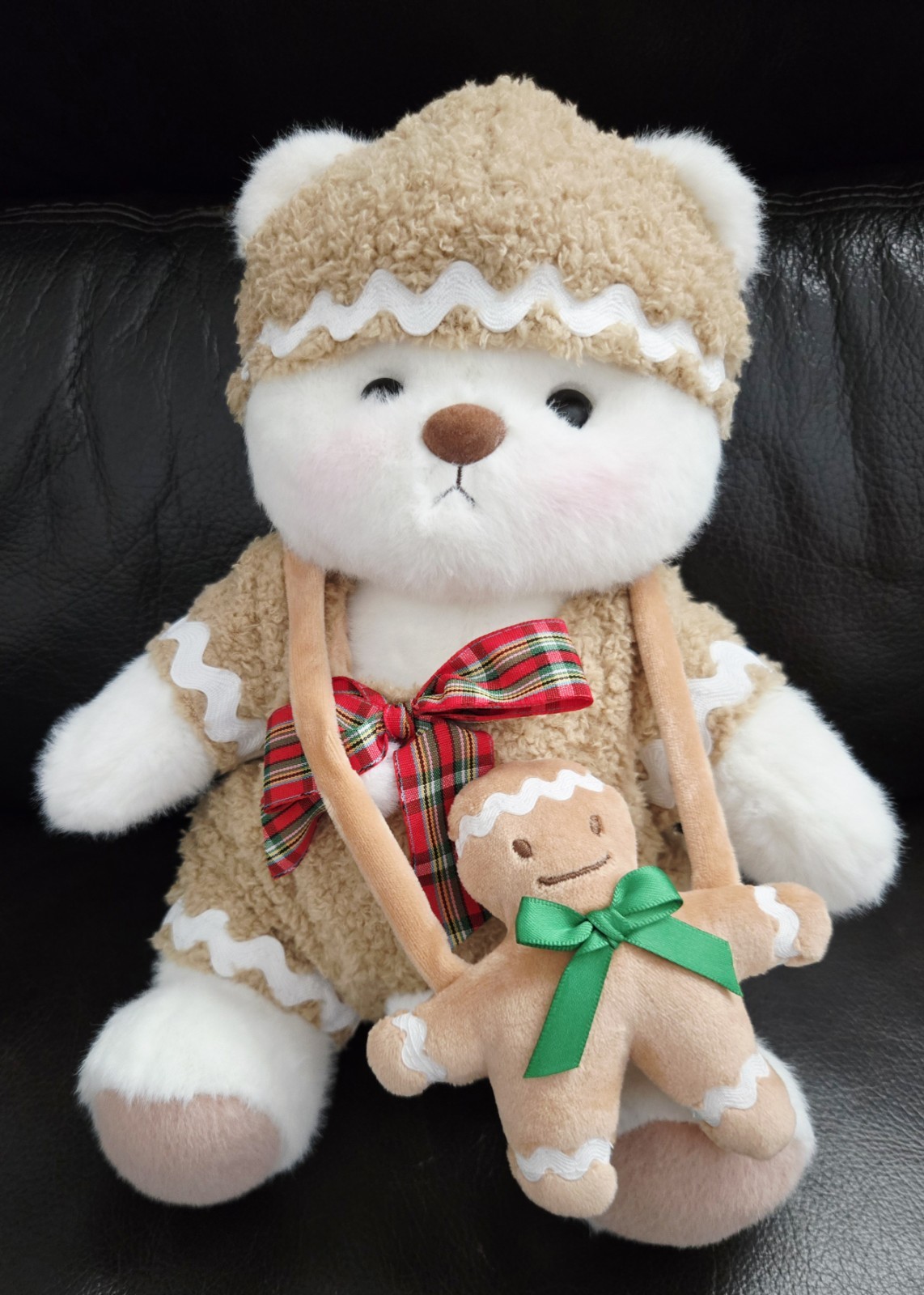 Fully Jointed Handmade 12&Prime; Christmas Gingerbread Man Teddy Bear Limited Edition