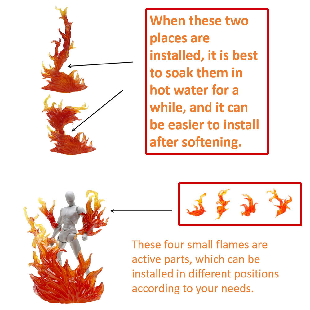 Tamashii Effect Smoke Or Burning Flame Effect Part For S.H.Figuarts SHF Figma