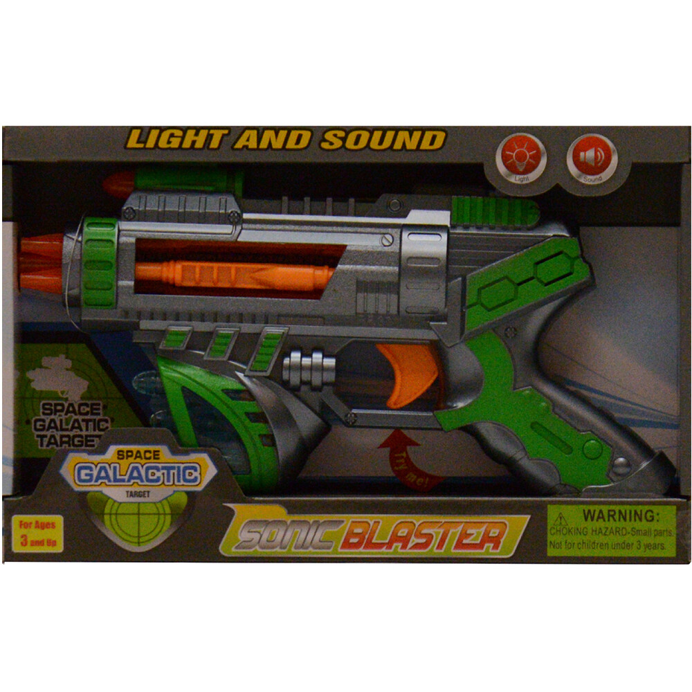 Kids Light Up Space Infinity Blaster Pretend Play Toy Gun Pistol W/ Lights Sound